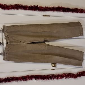 Tan corduroy straight leg pants 34x32